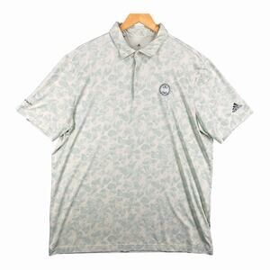 Adidas PGA Golf Polo Shirt XL Green Floral Wisconsin Section Performance